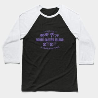 North Captiva Island - Coconut Quarantine 2020 - Purple Logo Baseball T-Shirt